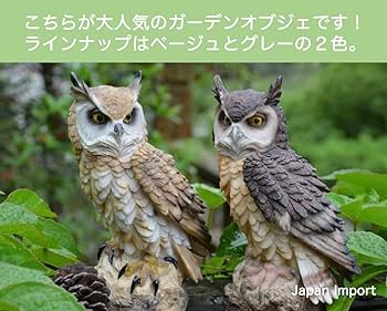 Amazon | エム・プロ(M Pro) フクロウ 置物 ガーデン オブジェ